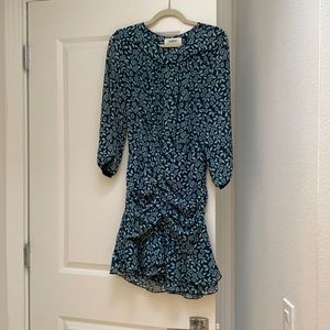 BA&SH Floral Ribbed Dress Small